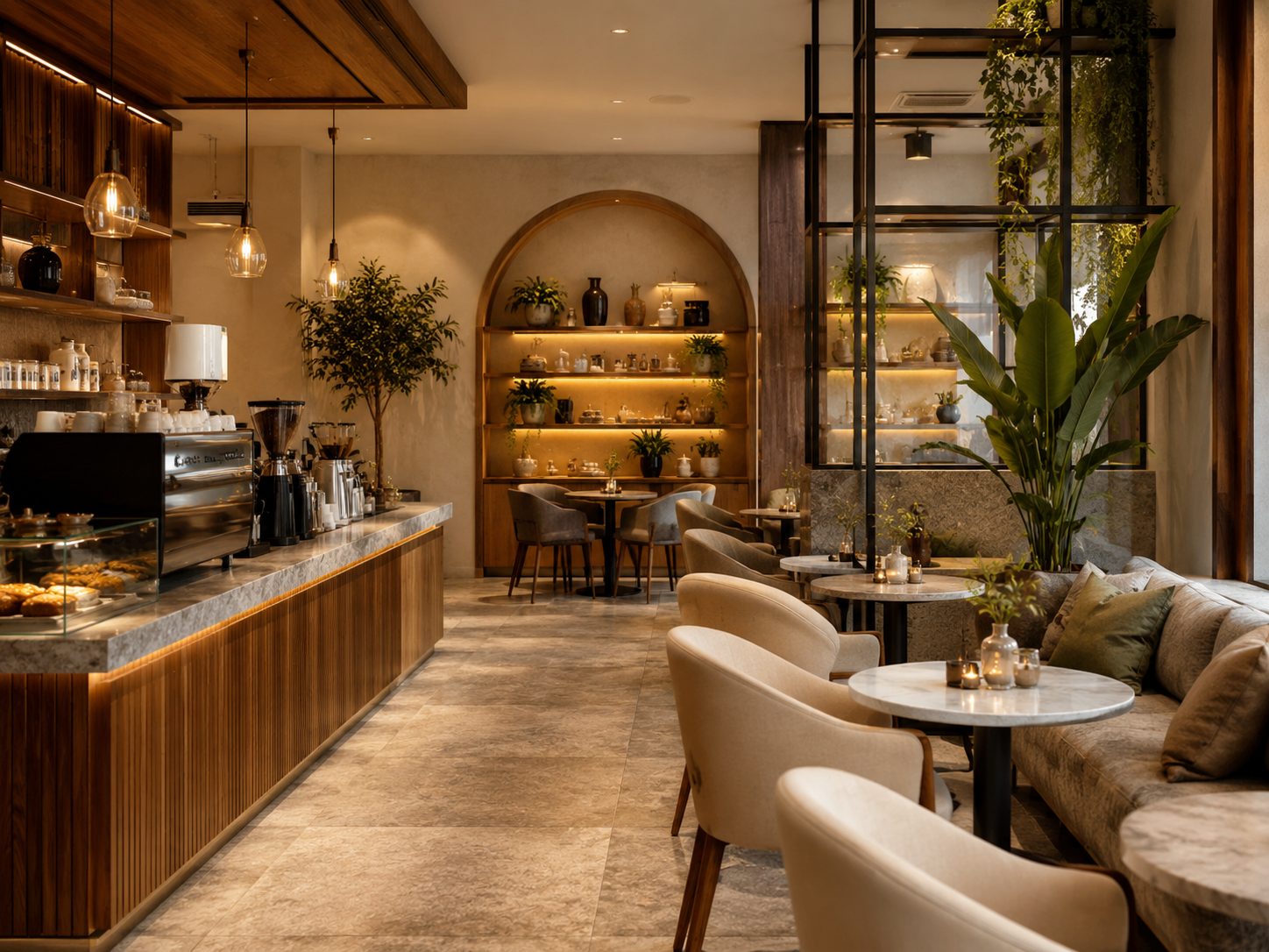 Boutique cafe interior