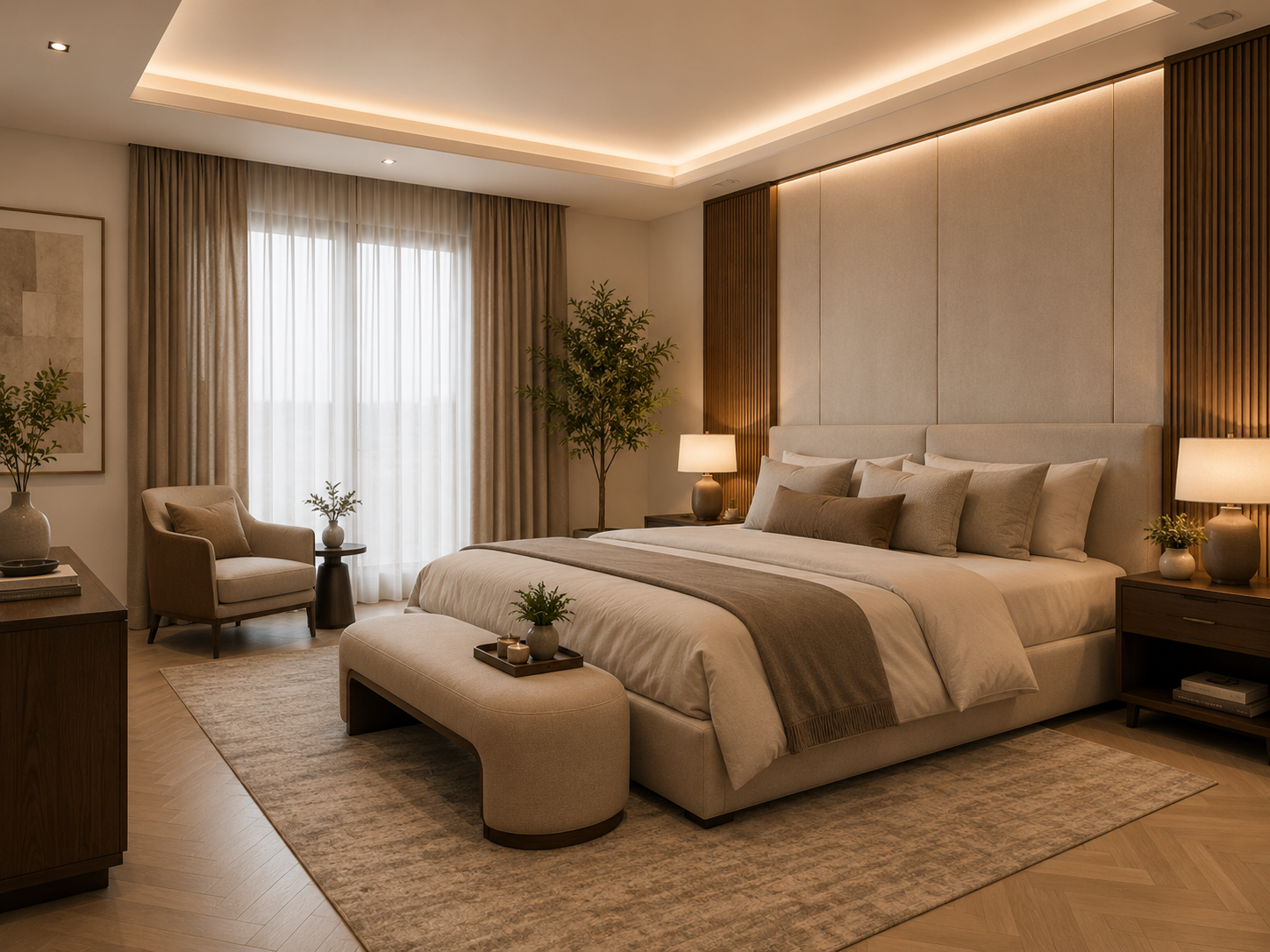 Minimal bedroom styling